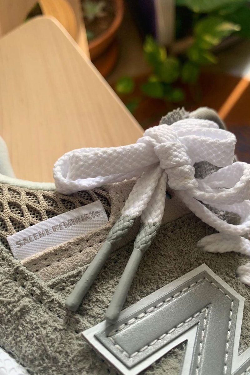 Salehe Bembury New Balance 574 Collaboration Sneakers Shoelaces Details Logo