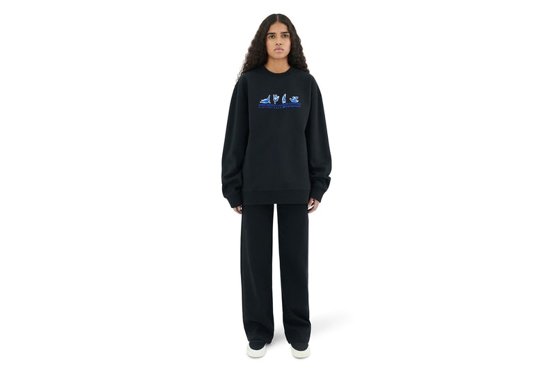 ADERERROR Maison Kitsune The Bluest Fox Collaboration Sweatshirt Black Pants