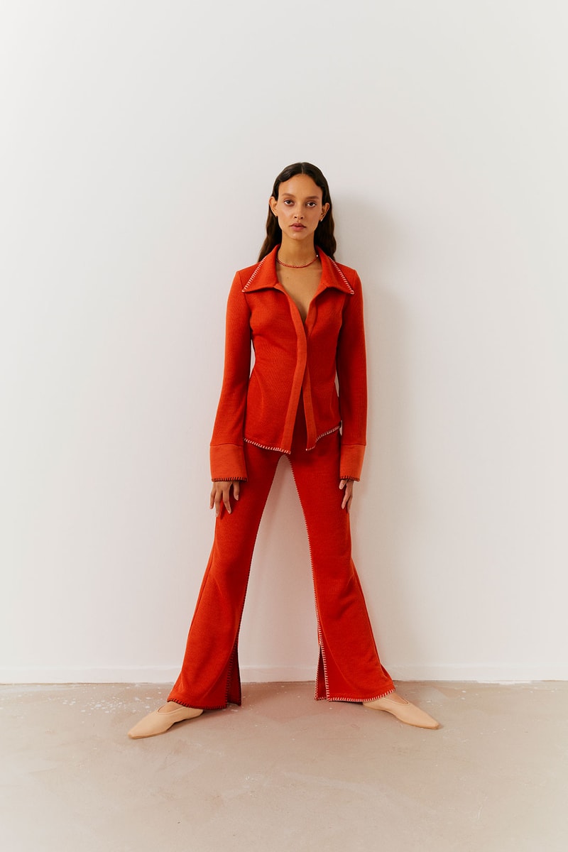 Anim Fall/Winter 2021 Collection Campaign Knitted Shirt Pants Set