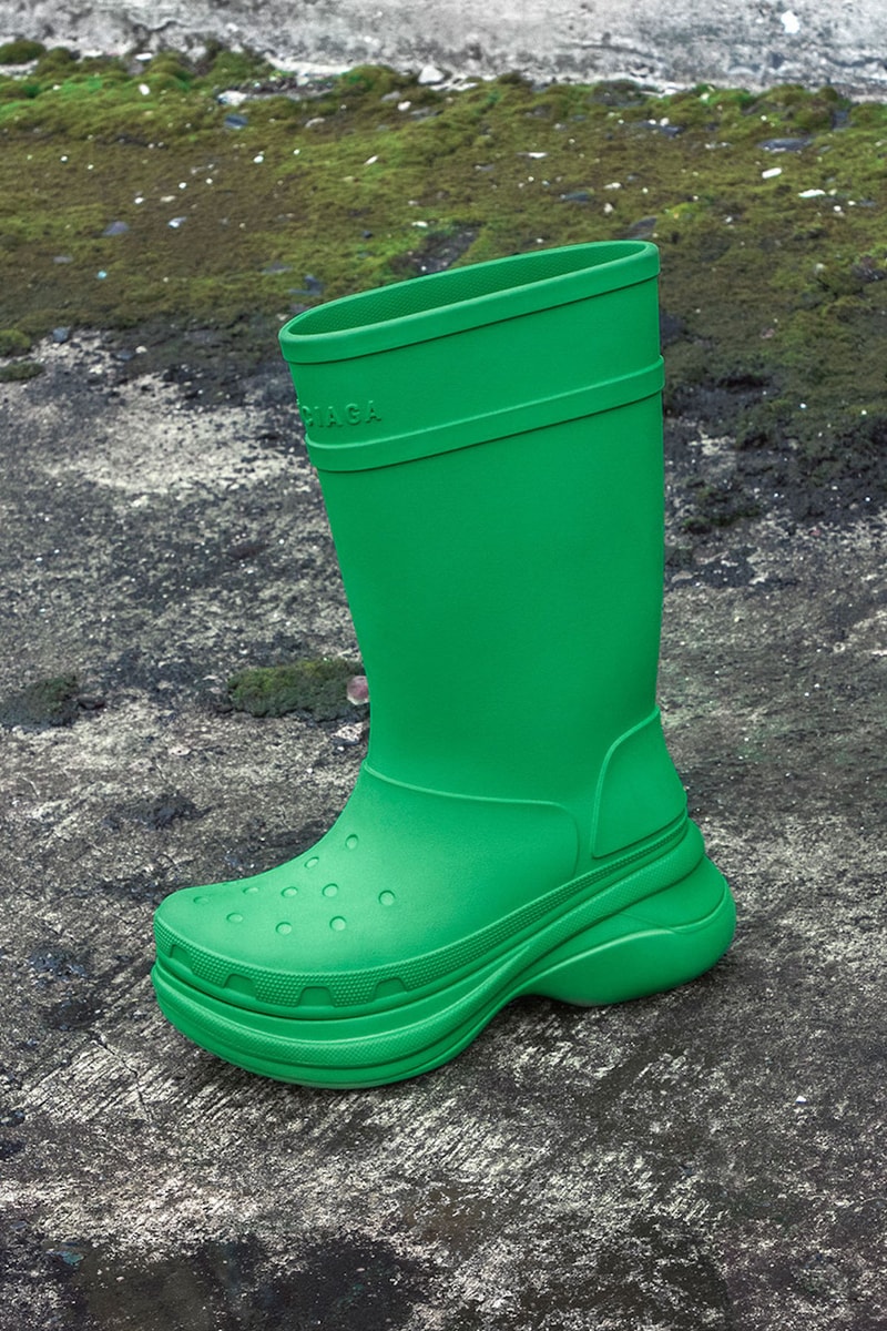 Balenciaga Crocs Boot Campaign Anna Uddenberg Kristina Nagel Green
