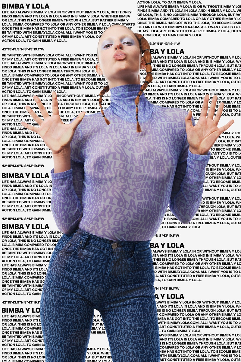 BIMBA Y LOLA Fall Winter 2021 FW21 Denim Jeans Pants Long Sleeve Top