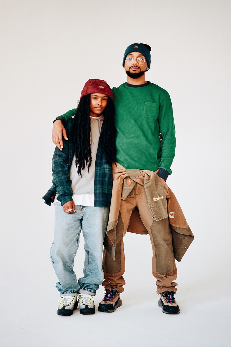 bodega fall winter lookbook drop 1 carhartt wip vest hoodie beanie tshirt tee pants air jordan 11 