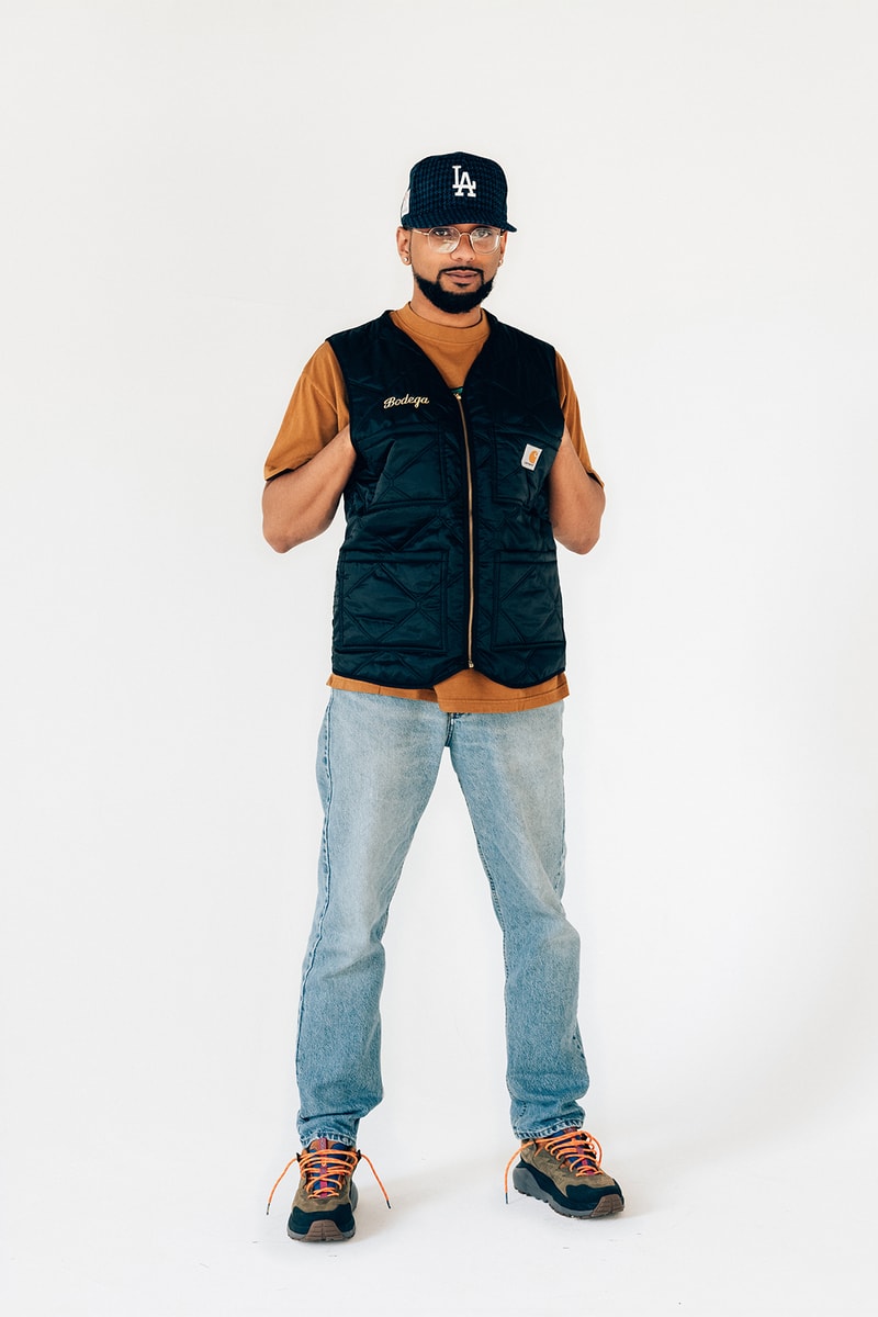 bodega fall winter lookbook drop 1 carhartt wip vest hoodie beanie tshirt tee pants air jordan 11 