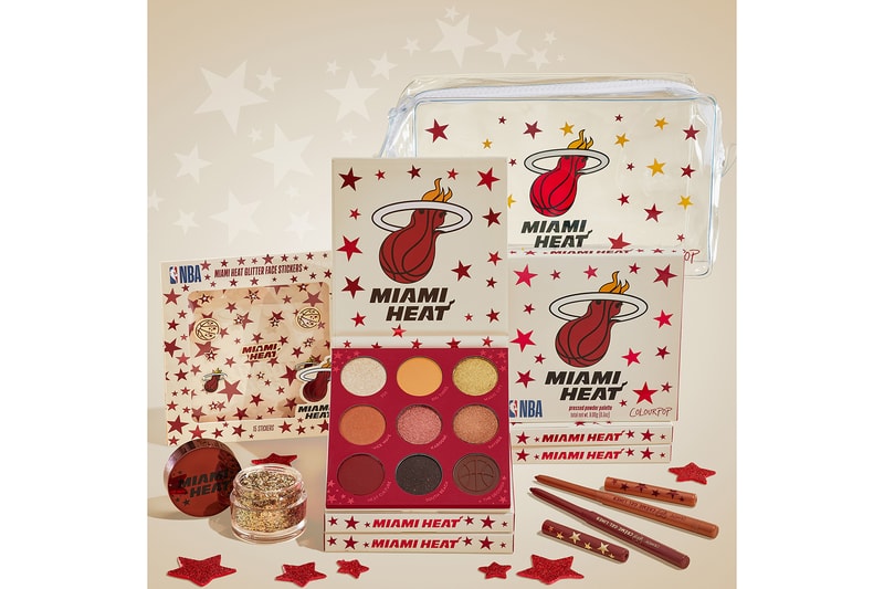 Eyeliners Bags Face Gels Stickers NBA ColourPop Cosmetics Makeup Collection Collaboration Beauty Eyeshadow Palettes Miami Heat