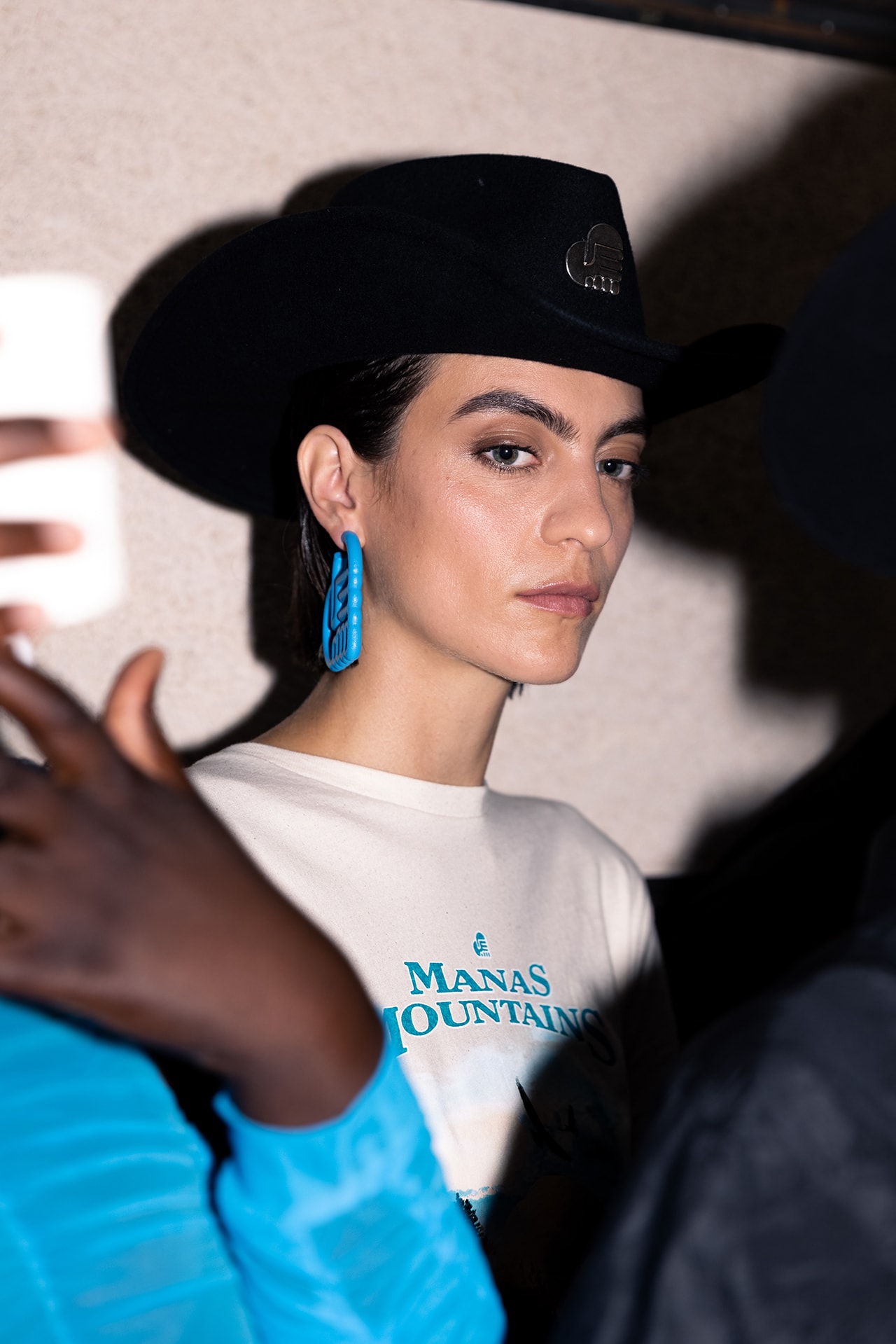 Ester Manas Spring Summer 2022 Collection Dress Different Paris Fashion Week Debut Show Yellow Dress Logo Earrings 
