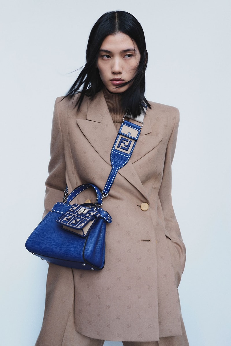 Fendi Peekaboo ISeeU Handbag Capsule Collection Cyan Blue Blazer