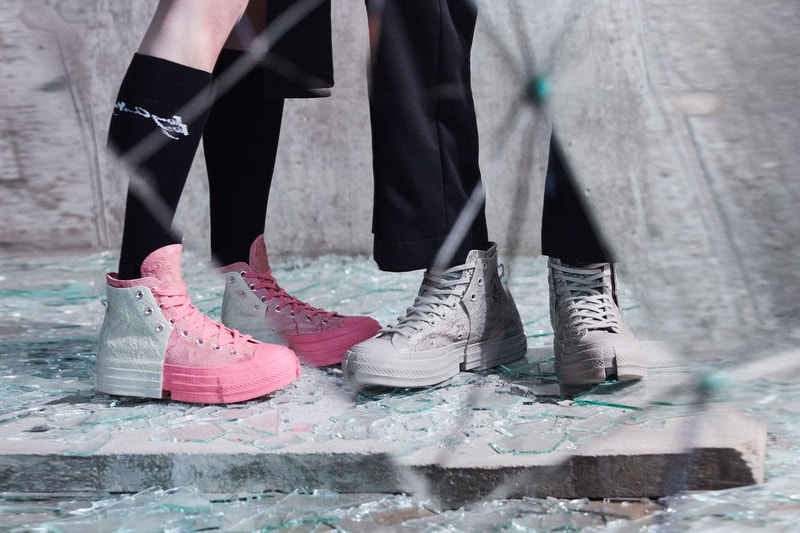 Feng Chen Wang Converse Chuck 70 2-in-1 Collaboration On-Foot Pink Gray