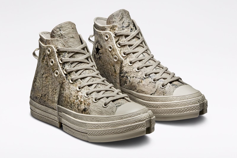 Feng Chen Wang Converse Chuck 70 2-in-1 Collaboration Gray Upper Shoelaces Tongue Toebox