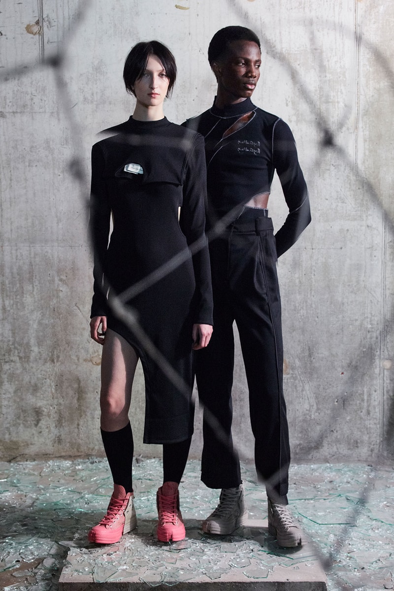Feng Chen Wang Converse Chuck 70 2-in-1 Collaboration Model On-foot All Black Outfit