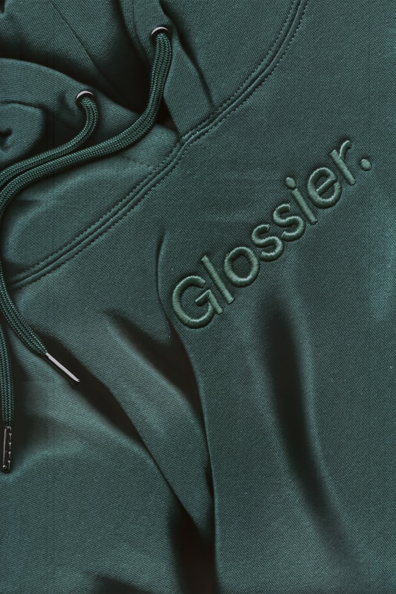 Glossier Embroidered Soft Sage Hoodie GlossiWEAR