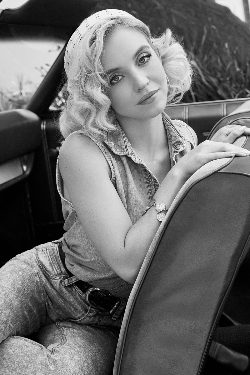 Anna Nicole Smith GUESS Originals collection collaboration Cali Thornhill Dewitt Sydney Sweeney Campaign