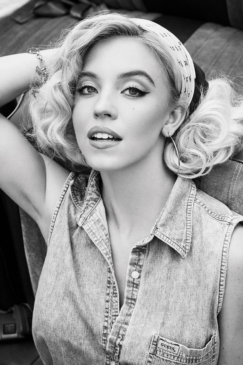 Anna Nicole Smith GUESS Originals collection collaboration Cali Thornhill Dewitt Sydney Sweeney Campaign