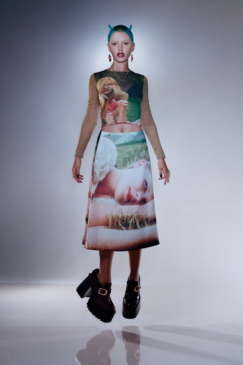 Heaven by Marc Jacobs FW21 Fall Winter 2021 Collection Iris Law Top Skirt Set Boots