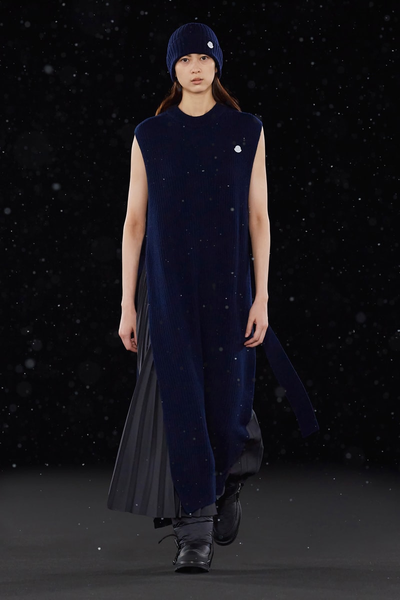 HYKE Moncler Genius MONDOGENIUS Collaboration Dress Pleats Beanie