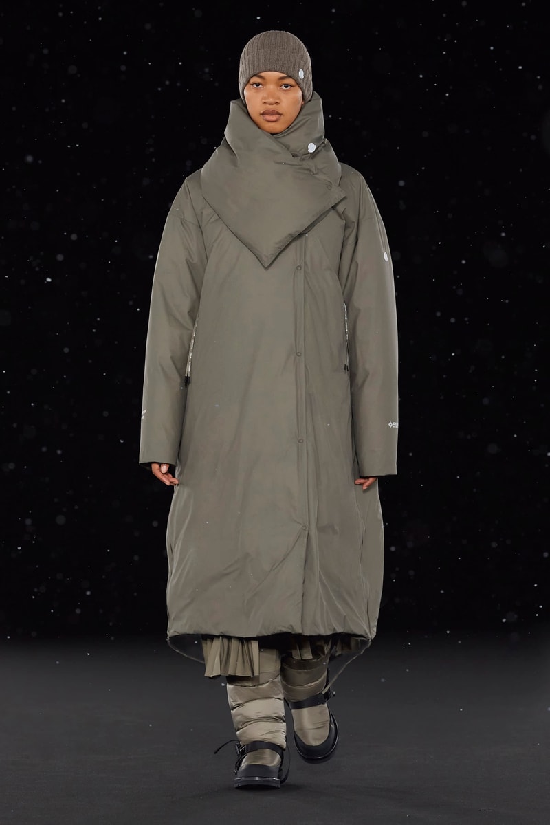 HYKE Moncler Genius MONDOGENIUS Collaboration Coat Puffer Scarf Beanie
