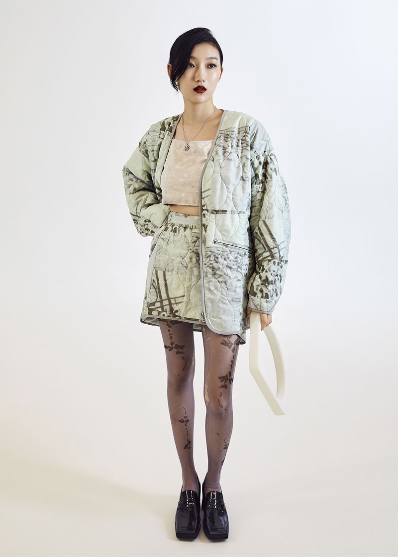 MISCHIEF 2021 Photo Dump Capsule Collection Lookbook Puffer Jacket Skirt Print