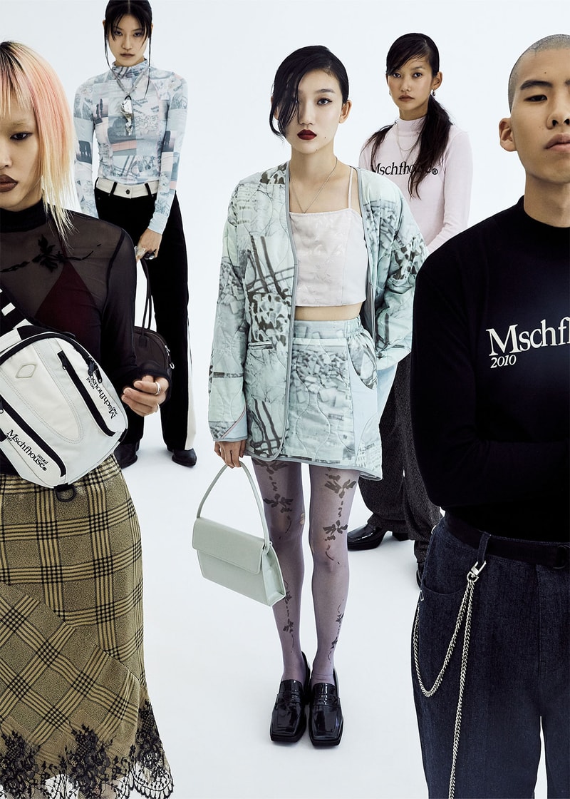 MISCHIEF 2021 Photo Dump Capsule Collection Lookbook Jacket Skirt Bag
