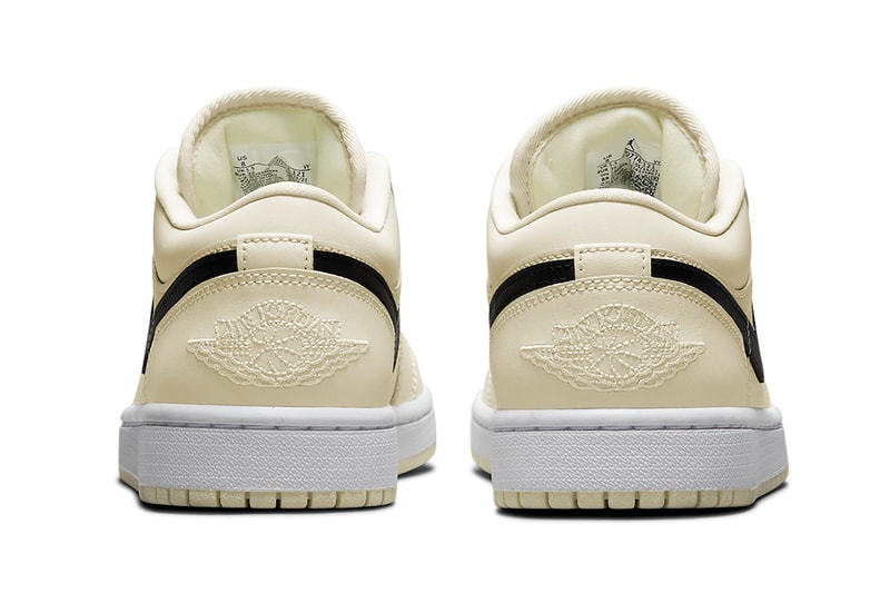 Nike Air Jordan 1 AJ1 Low Coconut Milk Cream White Black Footwear Shoes Kicks heel
