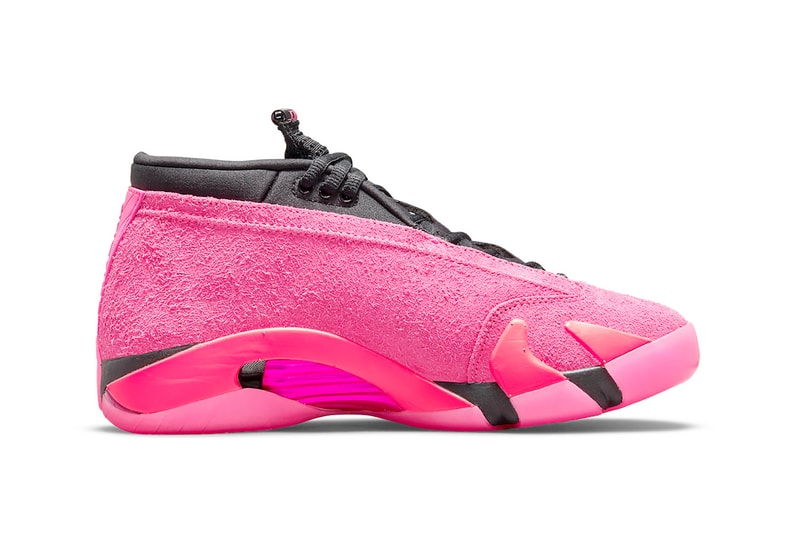 Nike Air Jordan 14 AJ14 Low Shocking Pink Black Womens Sneakers Footwear Shoes Kicks