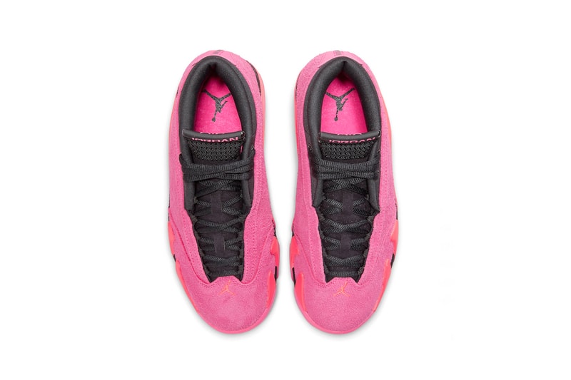 Nike Air Jordan 14 AJ14 Low Shocking Pink Black Womens Sneakers Footwear Shoes Kicks