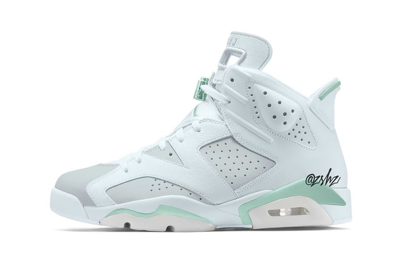 Nike Air Jordan 6 Mint Foam AJ6 Womens Sneakers White Kicks Shoes Footwear 