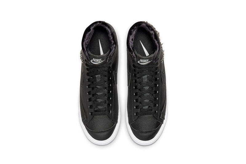 Nike Blazer Mid Lucky Charms Black Metallic Silver Sneakers Footwear Shoes Kicks Top Aerial Insoles