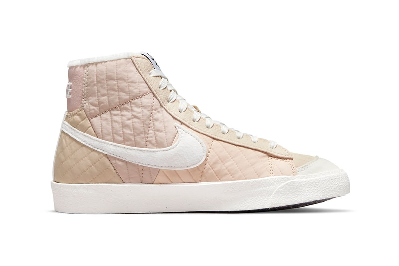 Nike Blazer Mid Toasty Pink White Womens Sneakers Kicks Shoes Footwear Shoes Lateral