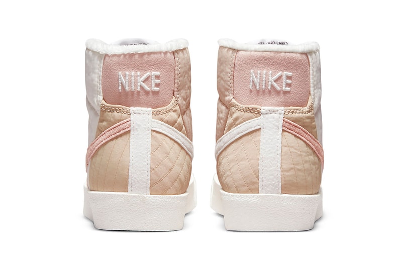 Nike Blazer Mid Toasty Pink White Womens Sneakers Kicks Shoes Footwear Shoes Heel