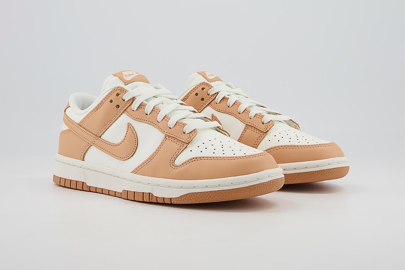 Nike Dunk Low Womens Sneakers Harvest Moon Light Brown Tan Footwear Kicks Shoes