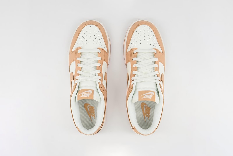 Nike Dunk Low Womens Sneakers Harvest Moon Light Brown Tan Footwear Kicks Shoes