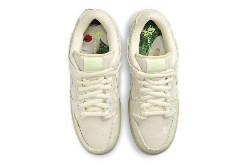 Nike SB Dunk Low Mummy Halloween Upper Shoelaces Tongue Footbed Insole Details