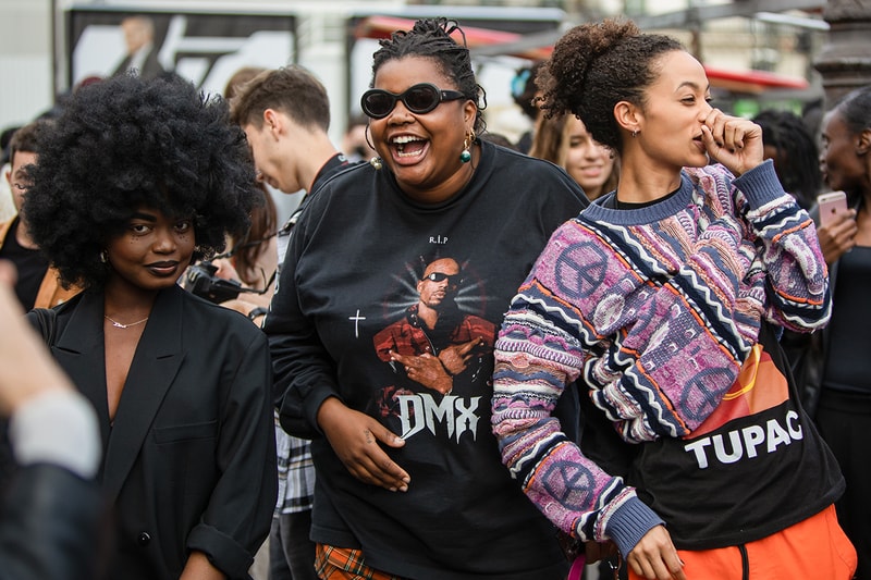 Paris Fashion Week Spring Summer 2022 SS22 Street Style Look Outfit Influencers Models Off Duty Selena Forrest Stylist Gabriella Karefa-Johnson Tupac DMX T-shirt