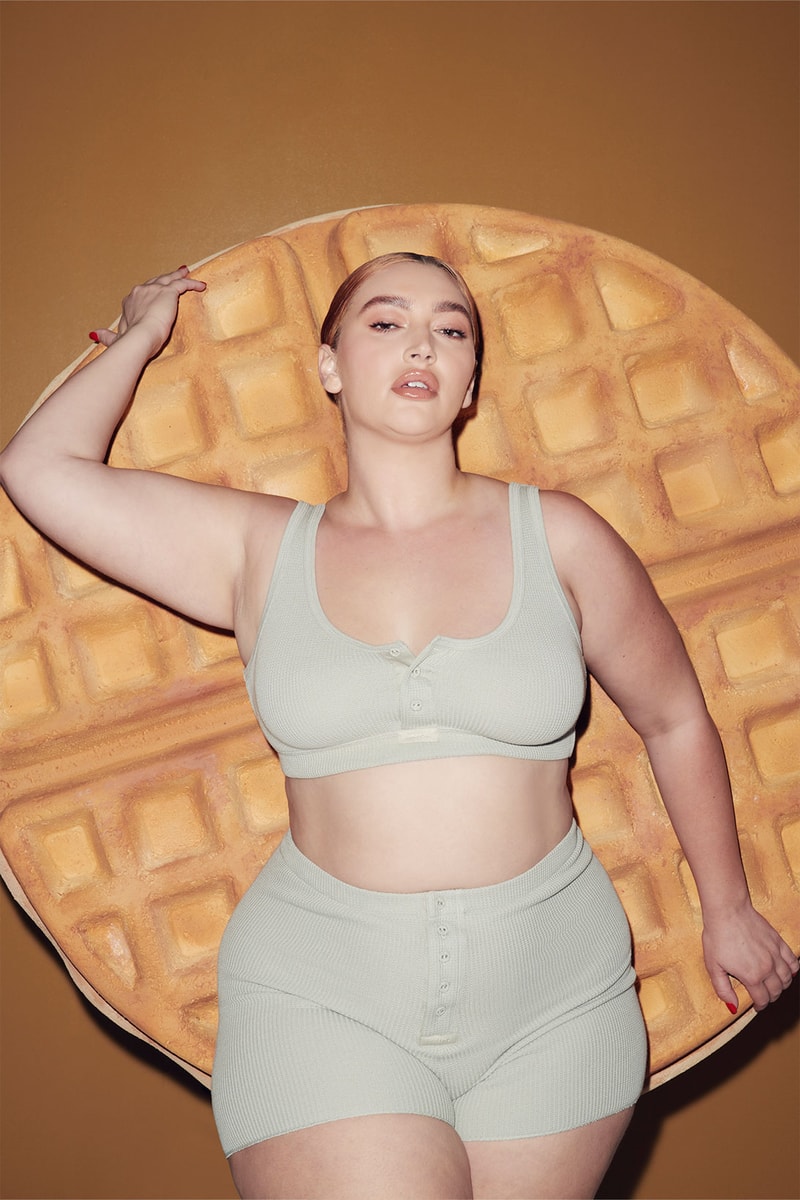 SKIMS Kim Kardashian Waffle Loungewear Collection Bras Shorts