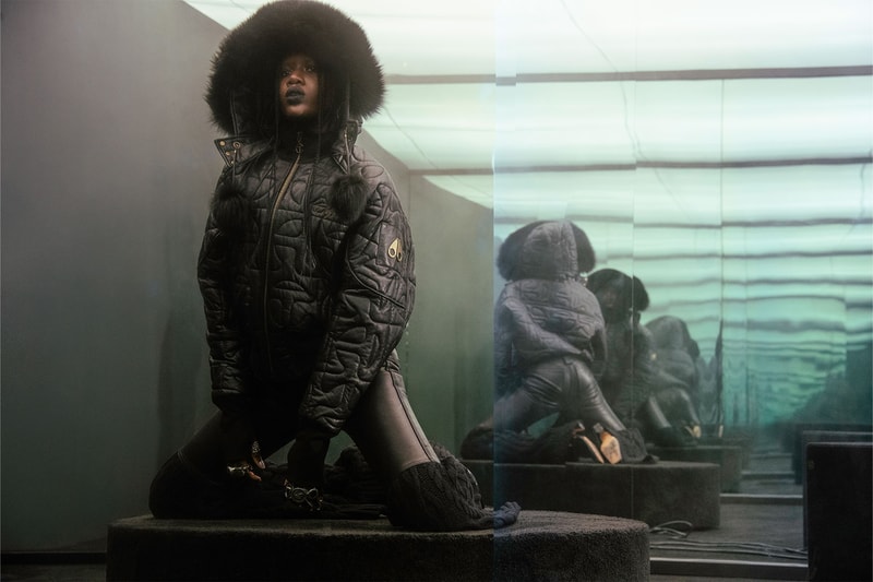 Telfar Moose Knuckles Puffer Down Collaboration Campaign BOmber Jacket