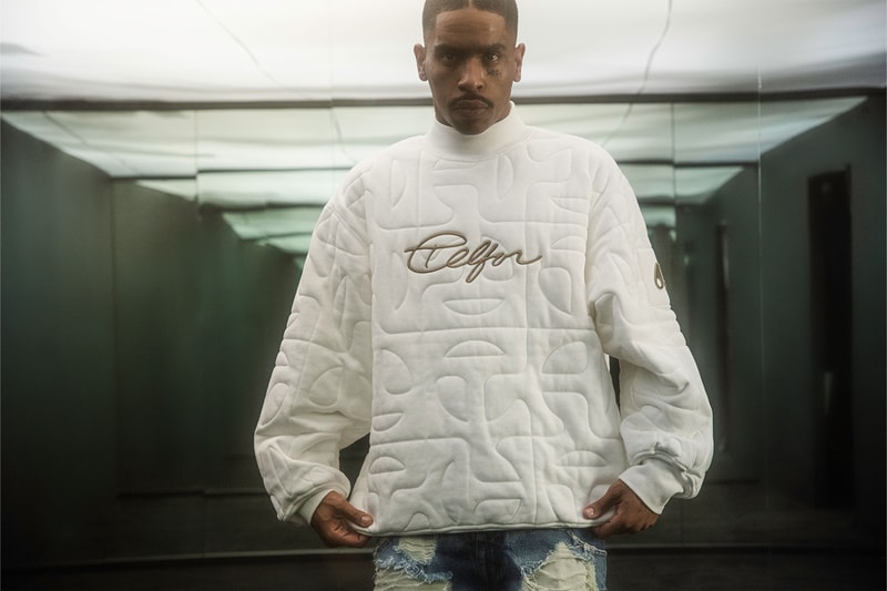 Telfar Moose Knuckles Puffer Down Collaboration Campaign Mockneck Sweater
