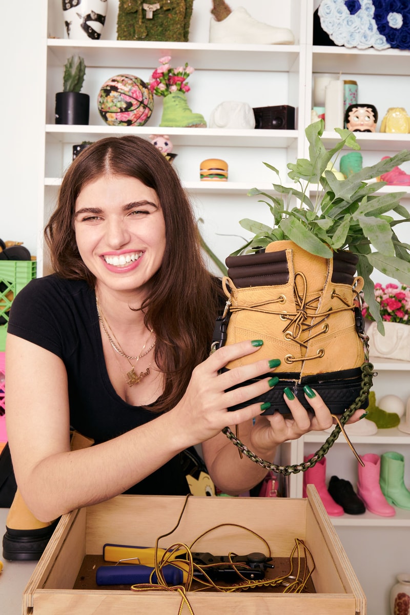 timberland olivia rose greenstride ray city waterproof boots nature inspired campaign planters plants potters