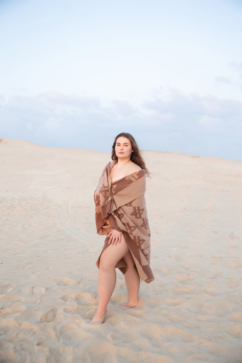 Urban Sophistication Comfort Zone Collection Wool Blanket Desert Sand