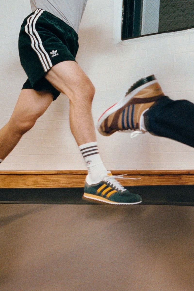 adidas Noah Shorts Lab Race Brown Vintage Runner Yellow Green