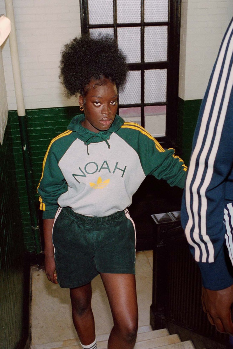 adidas Noah Shorts Hoodie Grey Green Yellow Collaboration