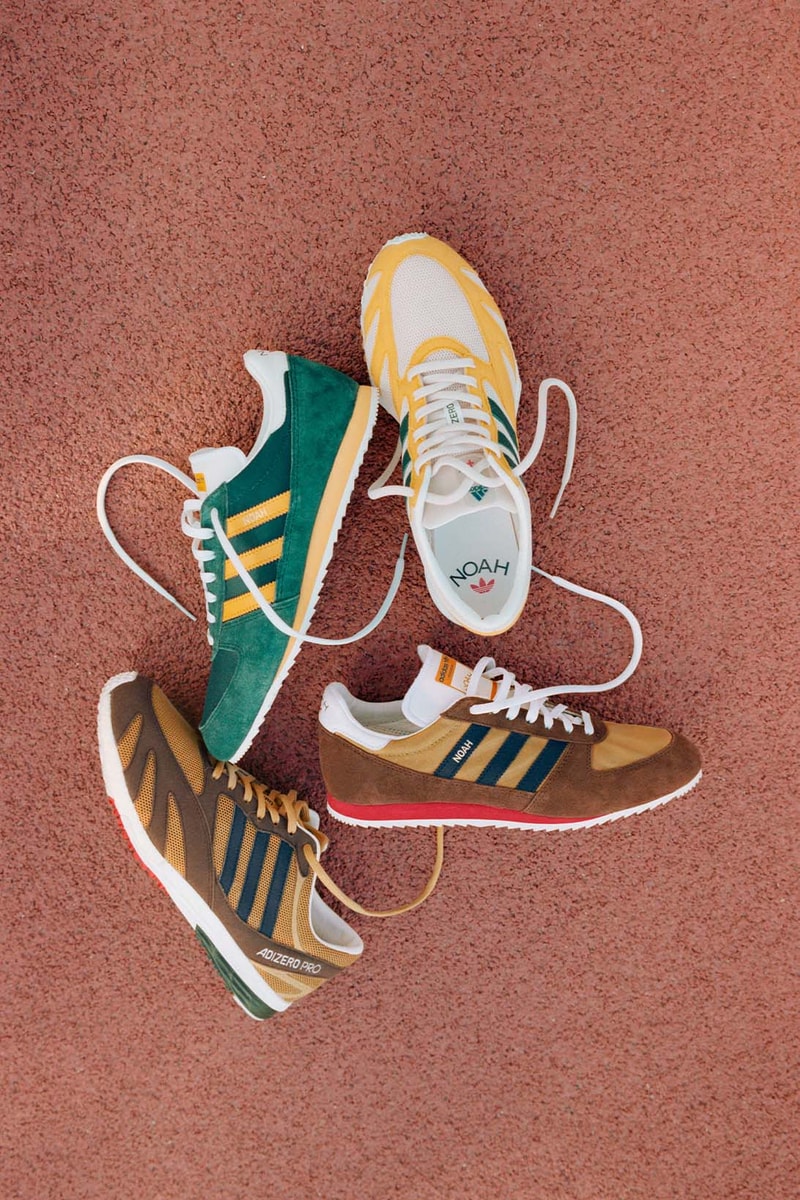 adidas Noah Lab Race Vintage Runner Yellow Green Brown
