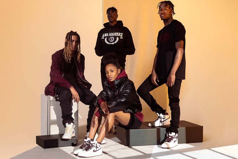 A Ma Maniere Jordan 1 High Apparel White Maroon Lookbook Collaboration