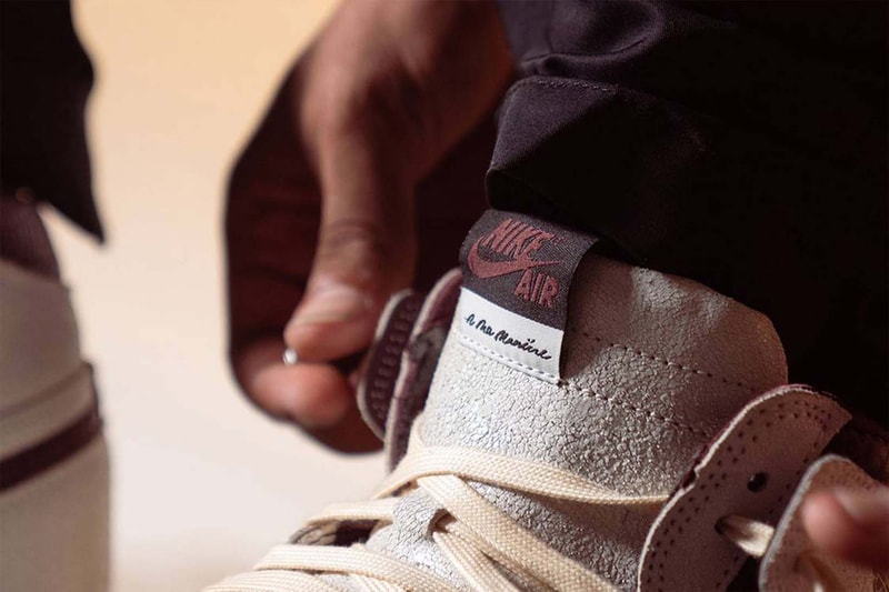 A Ma Maniere Jordan 1 High White Maroon Lookbook Collaboration