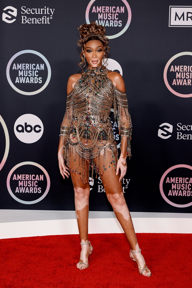 2021 American Music Awards AMAs Red Carpet Best Celebrity Looks Winnie Harlow