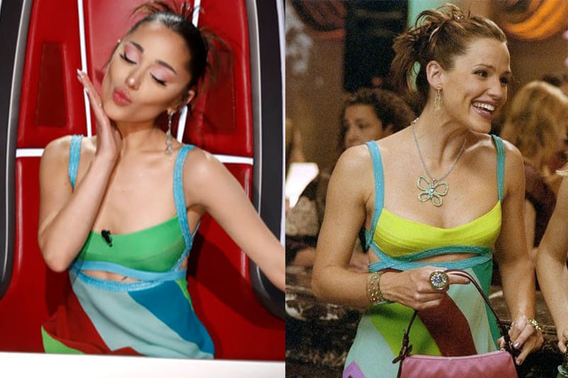 Ariana Grande Channels Jenna Rink From '13 Going on 30' in Versace Dress