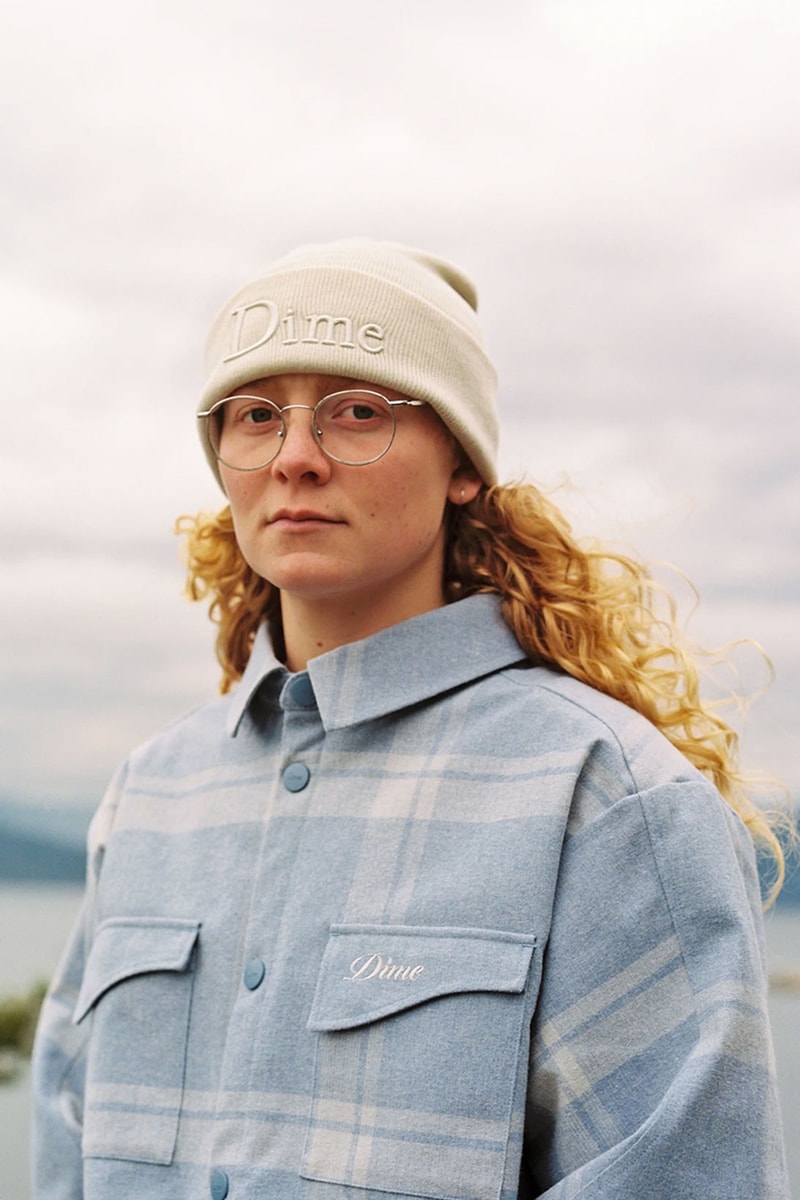 Dime Holiday 2021 Collection Lookbook Beanie Logo Flannel Shirt