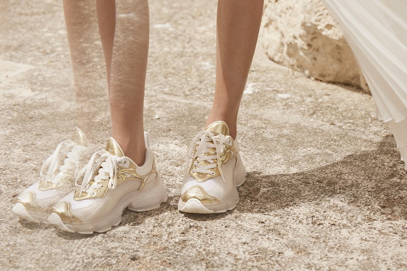 Dior Vibe Sneakers Maria Grazia Chiuri Cruise 2022 Collection Footwear Shoes Kicks Gold