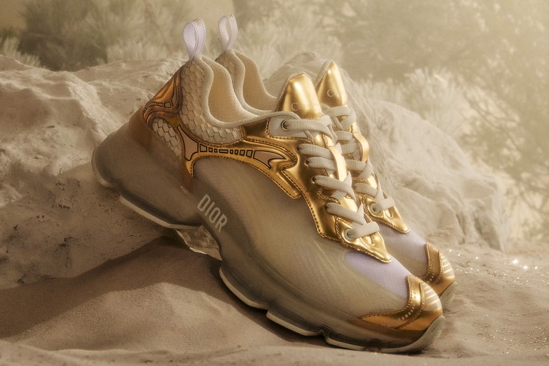 Dior Vibe Sneakers Maria Grazia Chiuri Cruise 2022 Collection Footwear Shoes Kicks Gold