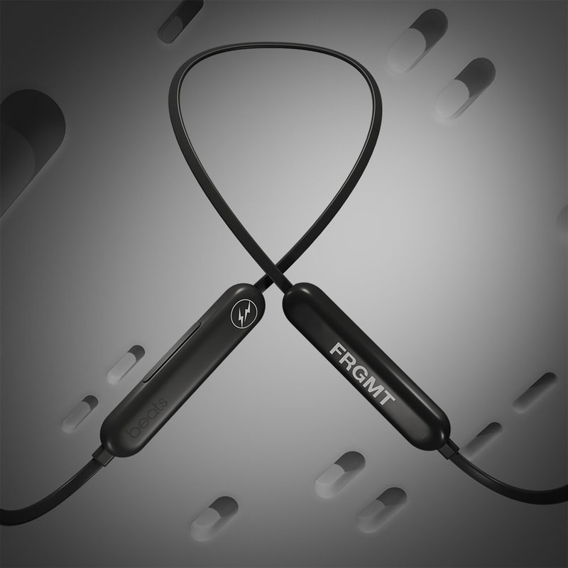 Hiroshi Fujiwara fragment design Beats Flex Headphones Details Closeup Logo