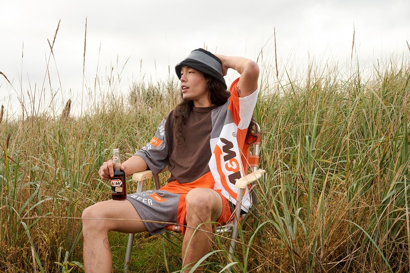 frankie collective a&w merch collaboration upcycled shirt and shorts