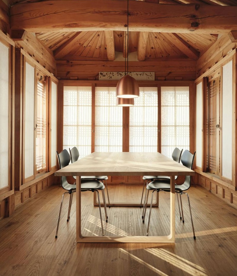 Fritz Hansen Hotel Pop-up Seoul Korea Grand Prix Chairs Calabash Lighting